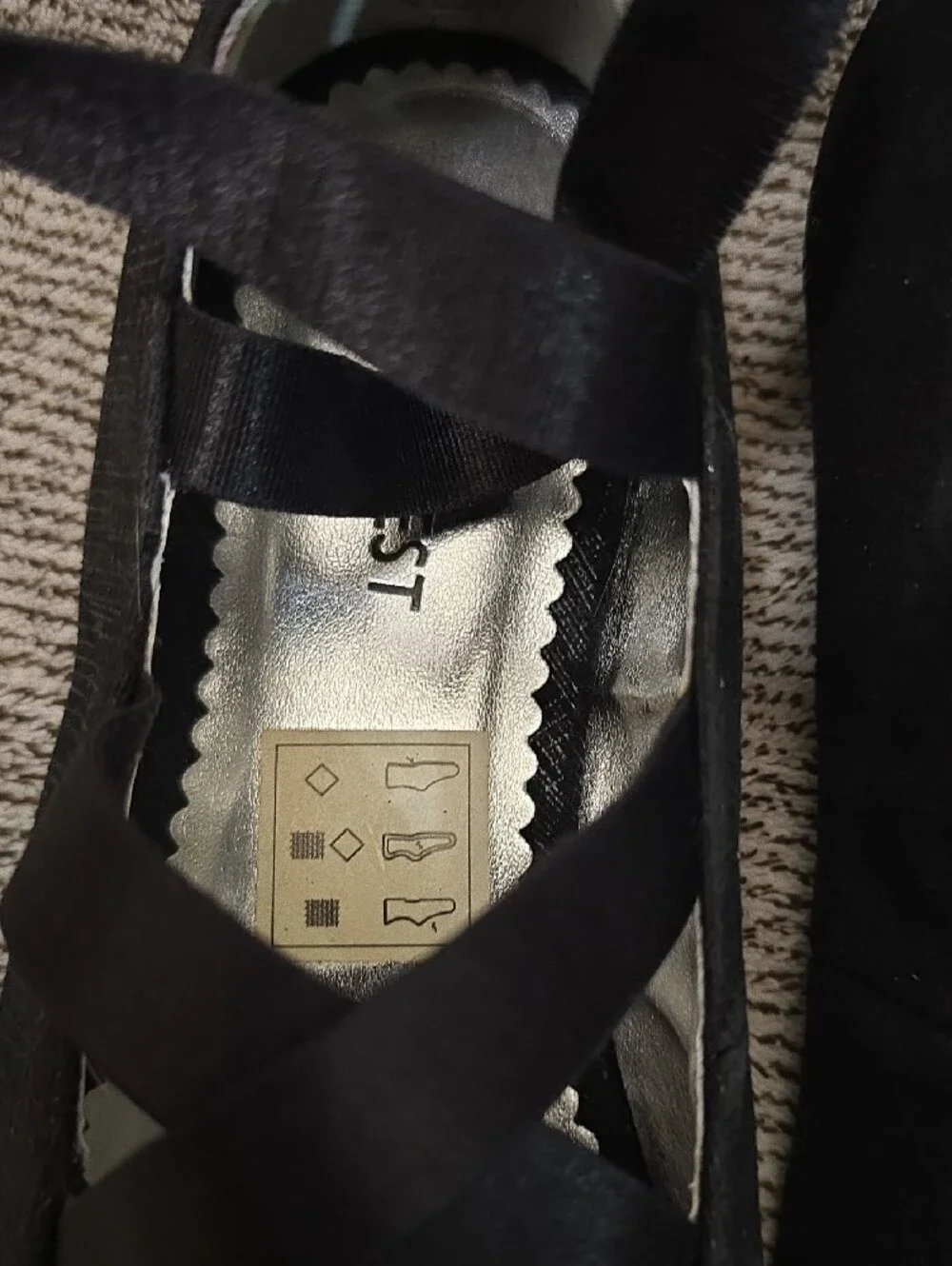Nine West Black Ballet Flats with Crisscross Straps